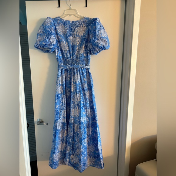 Lilly Pulitzer Ezralyn Belted Floral Maxi Dress Size 10 - Picture 4 of 9